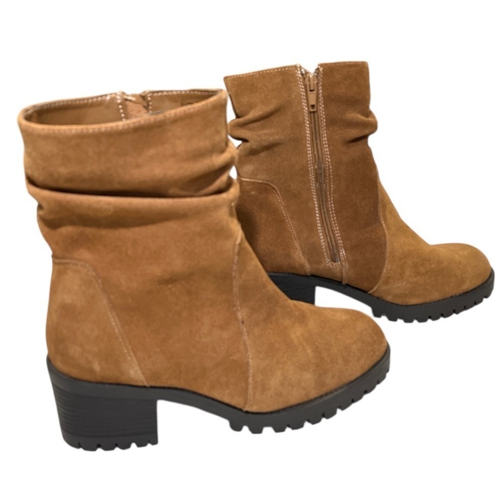 Bella Vita Women's Hattie slouch-style ankle boots, Color Brown, Size 8.5